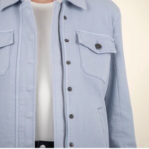 Kut from the Kloth Sky Blue Snap Jacket Amanda Boxy